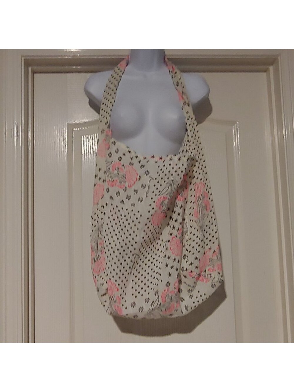 Free People Floral Star Tote Bag Boho Cottagecore Lightweight Market Shopper
